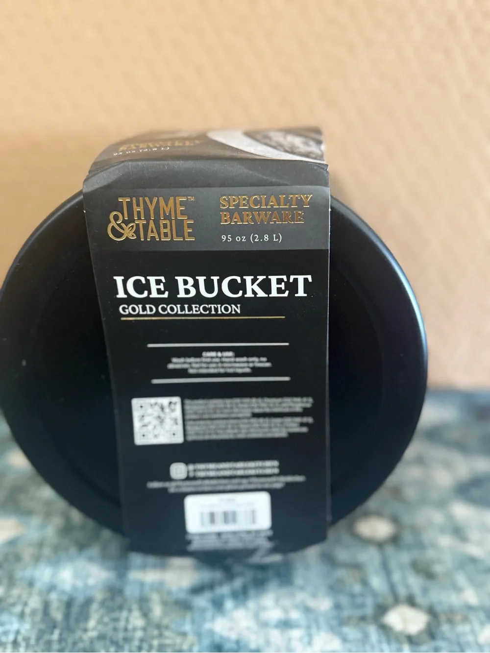 Thyme & Table Black and Gold Ice Bucket
